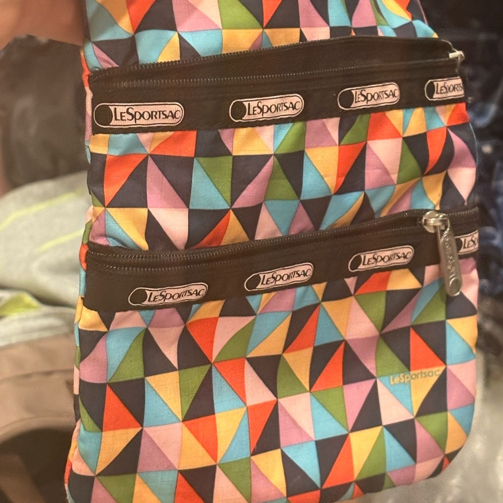 LeSportsac Multicolor Geometric Crossbody Bag
